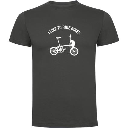 Camiseta De Manga Curta I Like To Ride Bikes M Dark Grey