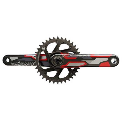 Pedaleira Descendant Troy Lee Designs Dh Eagle Dub83 170 mm Black / Red