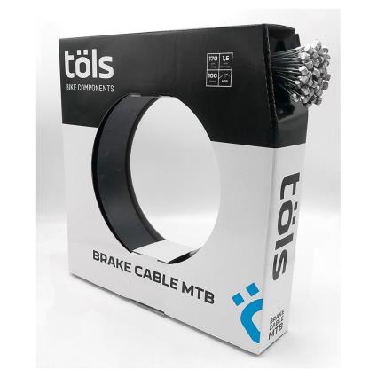 Brake Cable Mtb 100 Units One Size Black / White