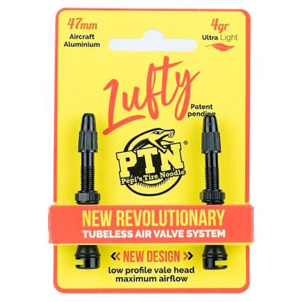 Válvulas Lufty Ultralight Presta Tubeless 47 mm Black