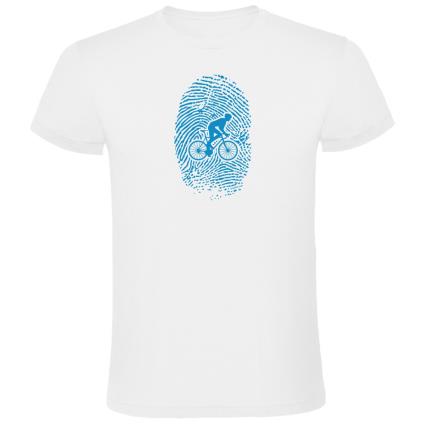 Camiseta De Manga Curta Biker Fingerprint L White