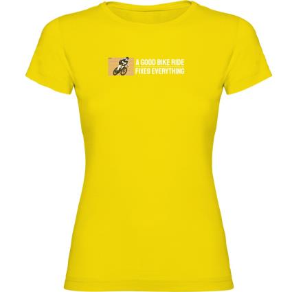 Camiseta De Manga Curta Good Bike Ride M Yellow