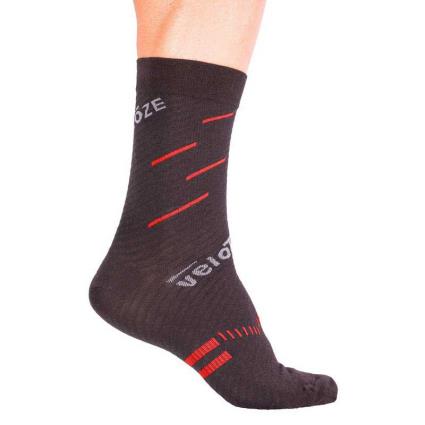 Meias Active Compression Merino EU 43-47 Black / Red