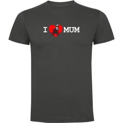 Camiseta De Manga Curta I Love Mum M Dark Grey