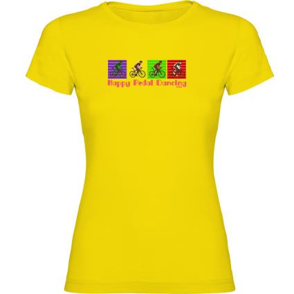 Camiseta De Manga Curta Happy Pedal Dancing XL Yellow