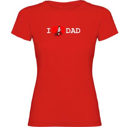 Camiseta De Manga Curta I Love Dad 2XL Red