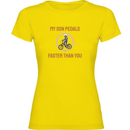 Camiseta De Manga Curta Faster Than You XL Yellow