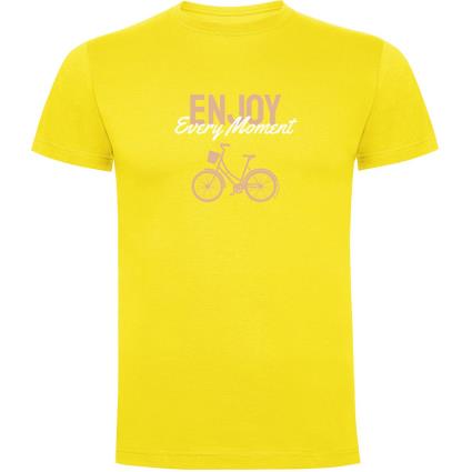 Camiseta De Manga Curta Enjoy Every Moment M Yellow