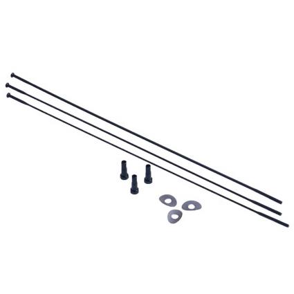 Cx-sprint Straight Pull With Titanium Washers 3 Units 270 mm Black Oxide