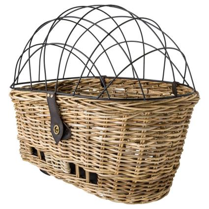 Rattan Klickfix Dogs Front Basket Jale One Size Natural Grey