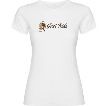 Camiseta De Manga Curta Just Ride Vintage XL White