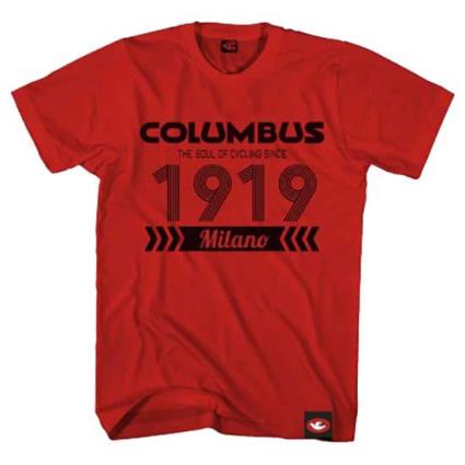 Camiseta De Manga Curta Columbus 1919 XL Red