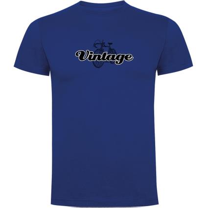 Camiseta De Manga Curta Vintage L Royal Blue