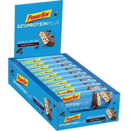 Proteína Plus 52% 50g 20 Unidades Biscoito E Creme Energia Barras Caixa One Size Blue