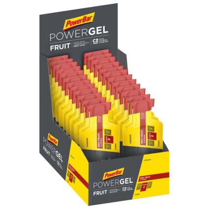 Powergel Original 41g 24 Unidades Vermelho Frutas Energia Géis Caixa One Size Red
