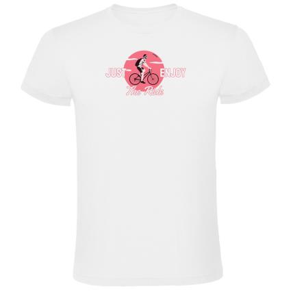 Camiseta De Manga Curta Just Enjoy The Ride L White