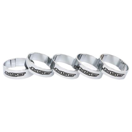 Ultralight Tetra Aluminium Head Spacers 5 Units 5 mm Crome