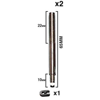 Extensores De Válvula Presta 2 Unidades 42 mm Black