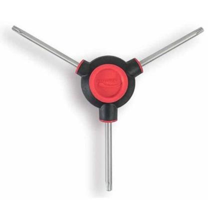 3-way Fixed Torx Wrench T25 / T27 / T30 Red