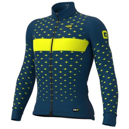 Jersey Manga Comprida Stars M Petrol / Fluor Yellow