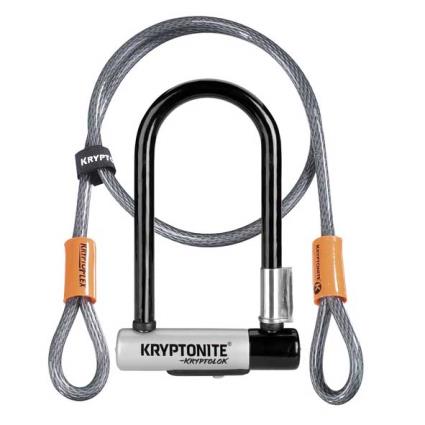 U-lock Com Cabo Flexível De Cadeado Kryptolok Series 2 Mini 7 8.2 x 17.8 cm Grey