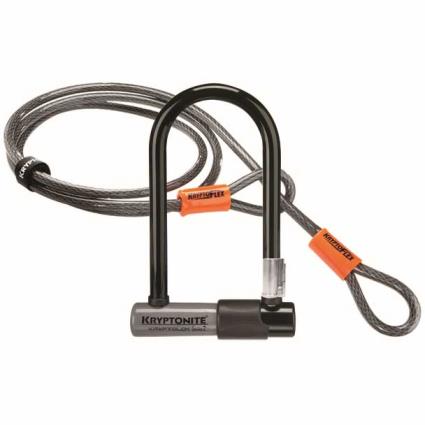 U-lock Com Cabo Flexível De Cadeado Kryptolok Std Serie 2 10.2 x 22.9 cm Black