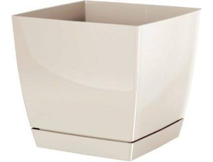 Vaso  Coubi Square P (Beis - 15.5 x 15.5 x 14.2 cm)