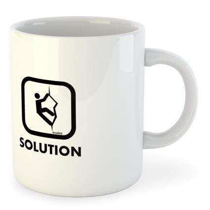 Caneca Problem Solution Climb 325ml 325 ml (11 oz) White