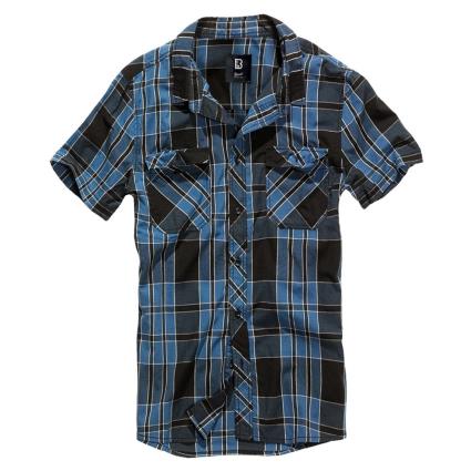 Camisa Manga Curta Roadstar 5XL Indigo Checked