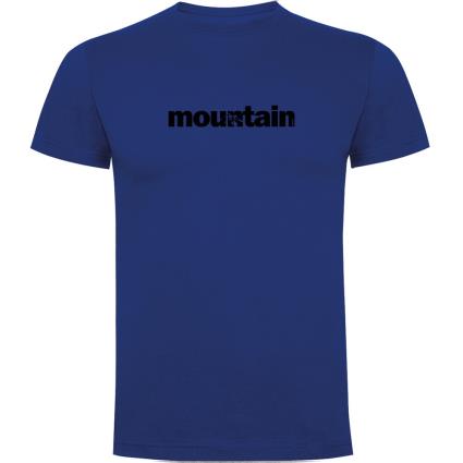Camiseta De Manga Curta Word Mountain S Royal Blue