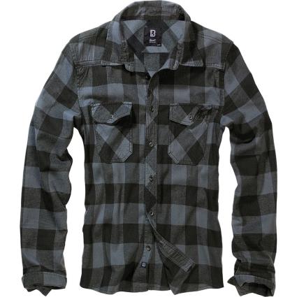 Camisa Manga Comprida Check 6XL Black / Grey