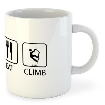 Caneca Sleep Eat And Climb 325ml 325 ml (11 oz) White