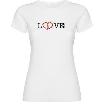 Camiseta De Manga Curta Love S White