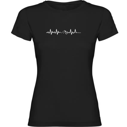 Camiseta De Manga Curta Mountain Heartbeat XL Black