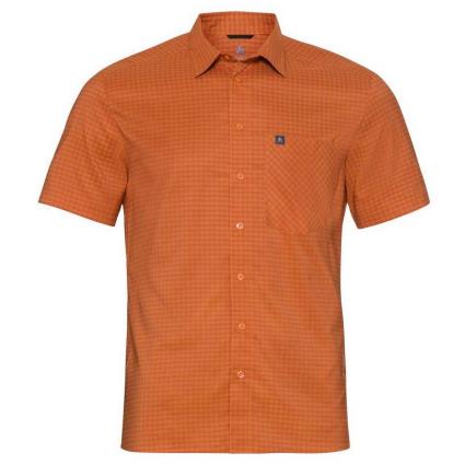 Camisa Manga Curta Chemise Mc Nikko Check S Marmalade / Sugar Almond