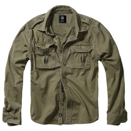 Camisa Manga Comprida Vintage S Olive