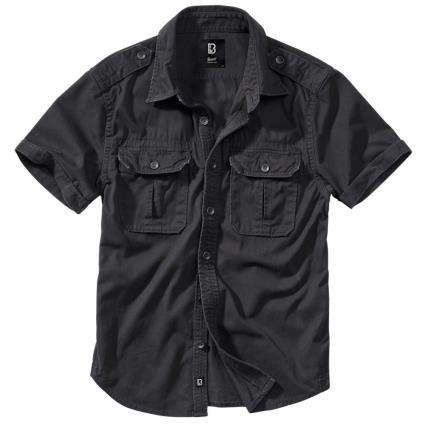Camisa Manga Curta Vintage XL Black