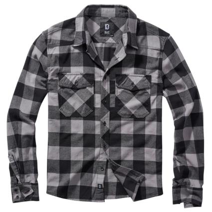 Camisa Manga Comprida Check M Black / Charcoal