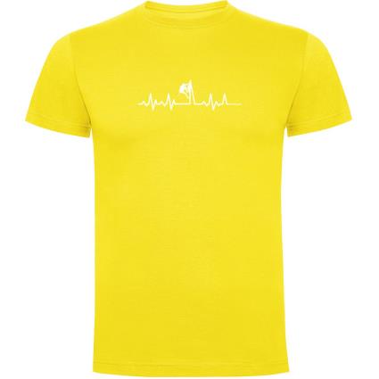 Camiseta De Manga Curta Climbing Heartbeat M Yellow