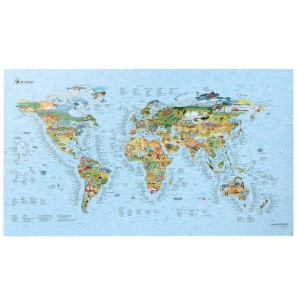 Surftrip Map Best Surf Beaches Of The World Original Colored Edition One Size