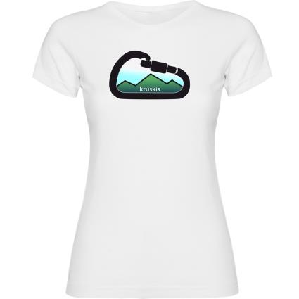 Camiseta De Manga Curta Mountain Carabiner L White