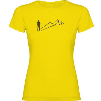 Camiseta De Manga Curta Mountain Shadow M Yellow