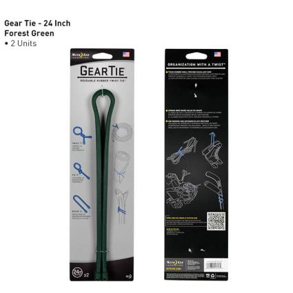 Gear Tie 18´´ 2 Pack One Size Green