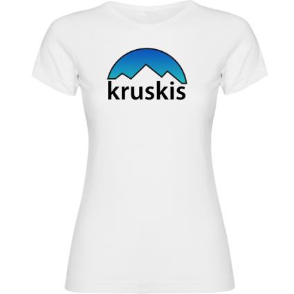 Camiseta De Manga Curta Mountain Silhouette L White