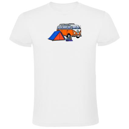 Camiseta De Manga Curta Hippie Van Trek S White