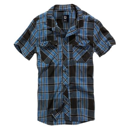 Camisa Manga Curta Roadstar L Indigo Checked