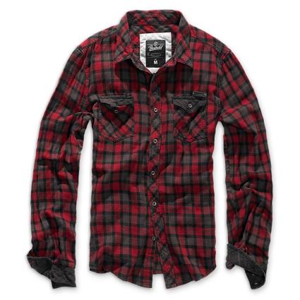 Camisa Manga Comprida Check Duncan 2XL Red / Brown
