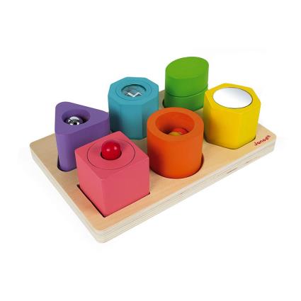 I Wood Shapes & Sounds 6-block Puzzle 1-3 Years Multicolor