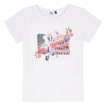 Camiseta De Manga Curta Rome Le Temps D Unelace 4-5 Years White