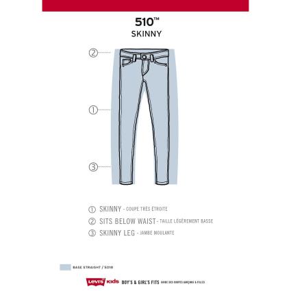 Calças Longas 510 Skinny 14 Years Burbank